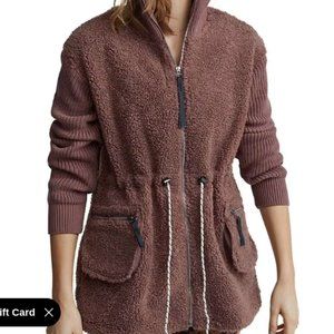 Varley Westwood Sherpa Fuzzy Nutmeg Jacket Size XS